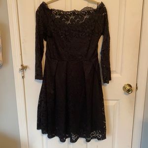 Missmay Retro Black Lace Off Shoulder Dress